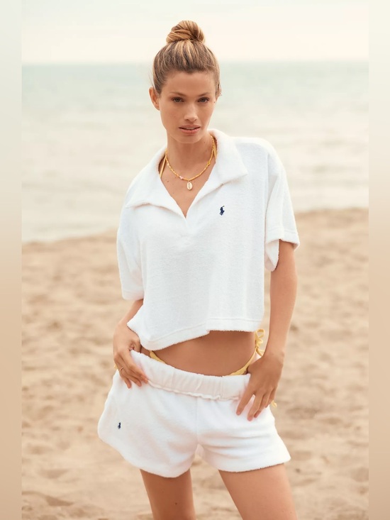 Polo Ralph Lauren Tops - Polo Ralph Lauren Terry Collar Shirt & Shorts Set